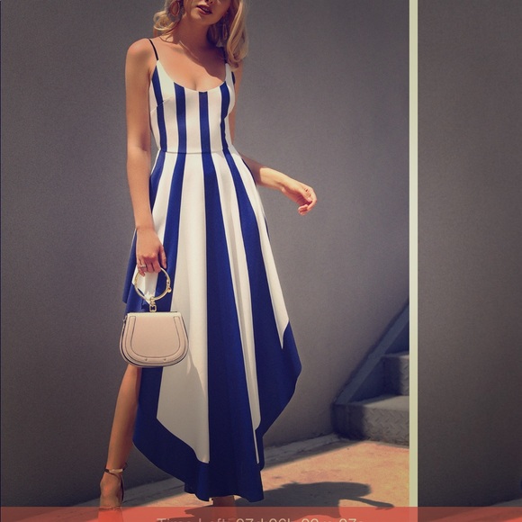 Dresses & Skirts - NWT white and navy contrast dress, S